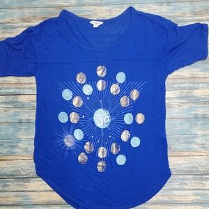 Blue Graphic Short Sleeve Tee